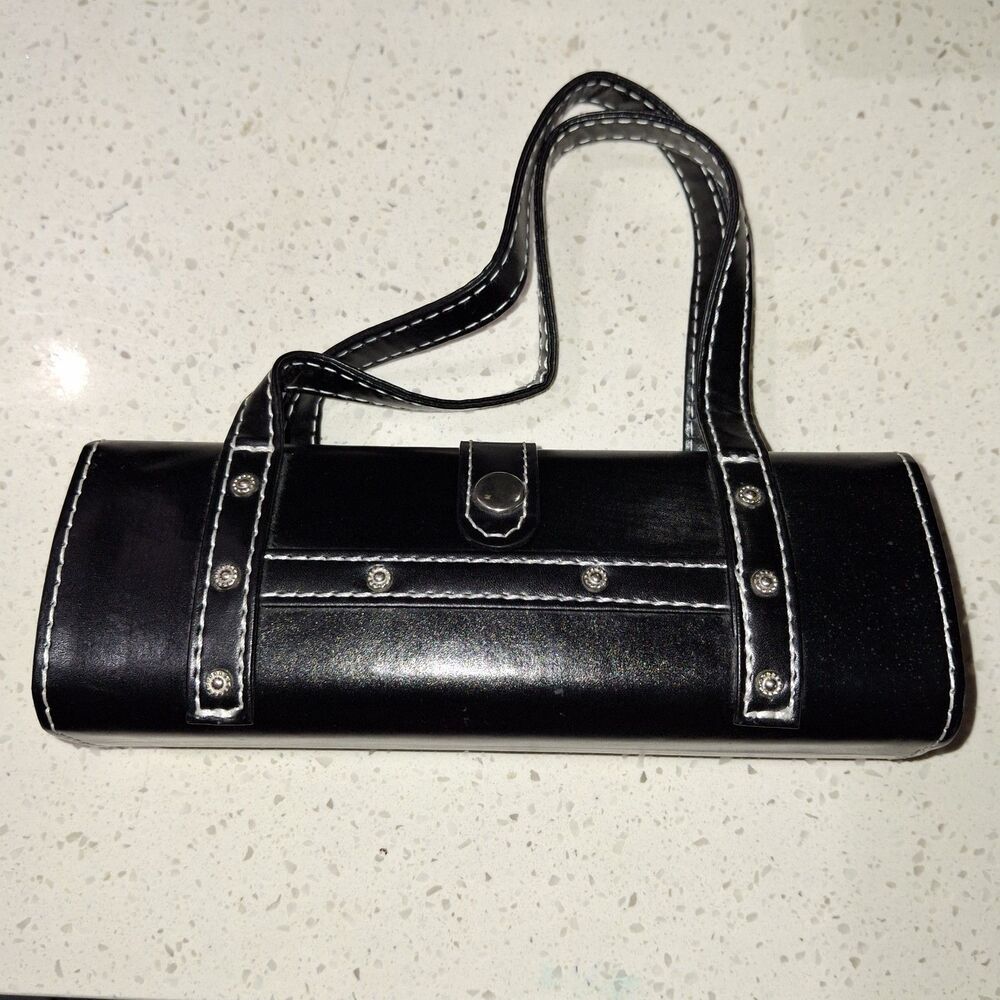 Black Small Rectangular Handbag Cosmetic Purse Wi… - image 2